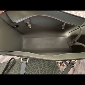 MK Olive Green Tote Bag 3-1